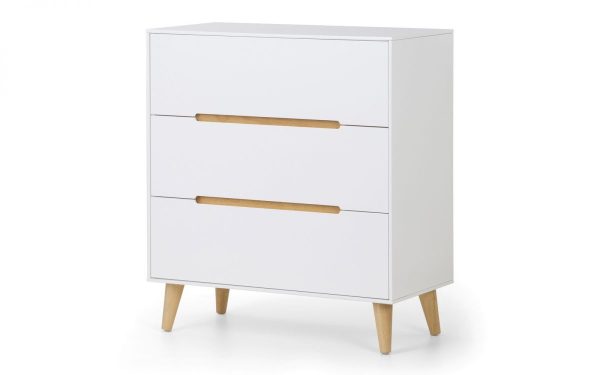 Julian Bowen Alicia 3 Drawer Chest - Available In 2 Colours