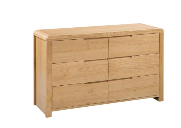 Julian Bowen Curve 6 Drawer Wide Chest