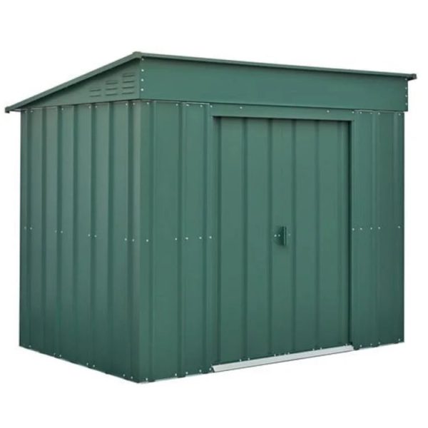 Globel Low Pent 6x4 Metal Garden Shed - Available In 2 Colours