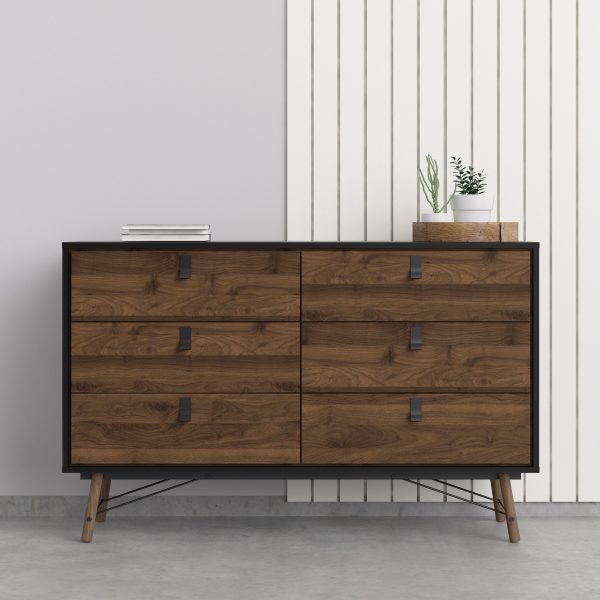 Ry Wide Chest Of 6 Drawers - Available In 2 Colours