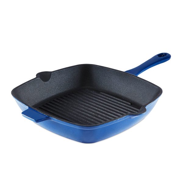 Barbary & Oak Foundry 26cm Cast Iron Grill Pan - Available In 4 Colours